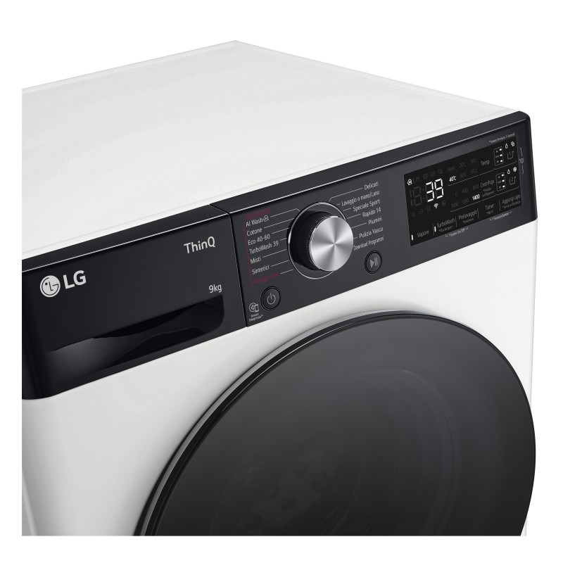 LG F4R7509TSWB machine à laver Charge avant 9 kg 1400 tr min Blanc