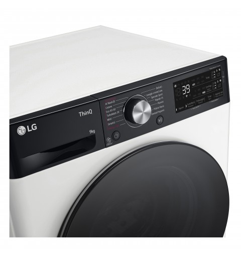 LG F4R7509TSWB machine à laver Charge avant 9 kg 1400 tr min Blanc