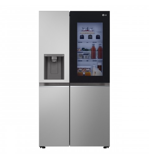 LG InstaView GSGV80PYLD side-by-side refrigerator Freestanding 635 L D Silver