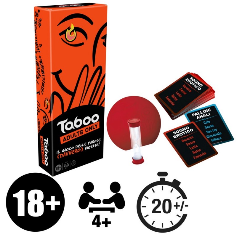 Hasbro Gaming Taboo Adults Only 20 min Juego De Cartas Partido