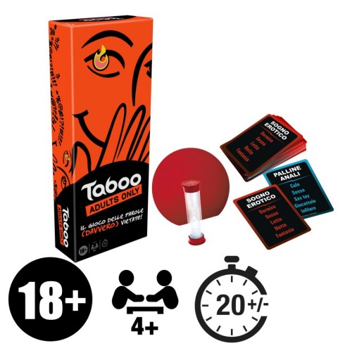 Hasbro Gaming Taboo Adults Only 20 min Juego De Cartas Partido