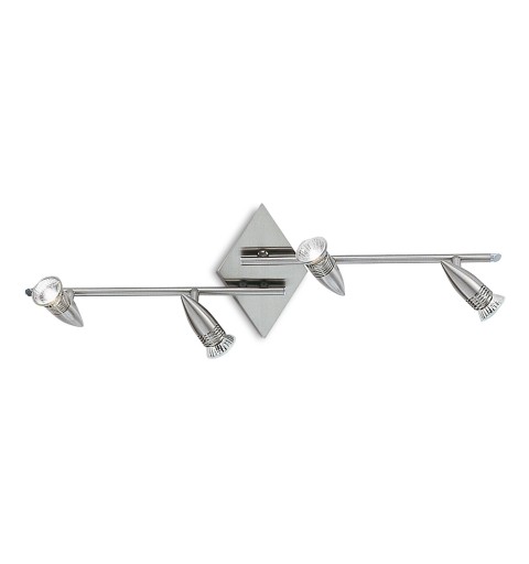 Ideal Lux ALFA PL4 NICKEL Mod. 006321 Lampada Da Soffitto 4 Luci