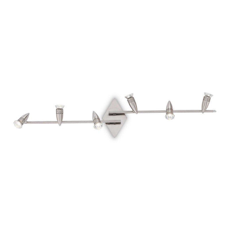 Ideal Lux ALFA PL6 NICKEL Mod. 006338 Lampada Da Soffitto 6 Luci