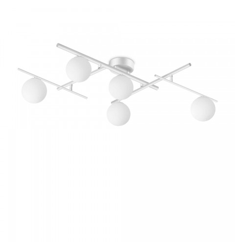 Ideal Lux ATLAS PL5 BIANCO Mod. 328225 Lampada Da Soffitto 5 Luci