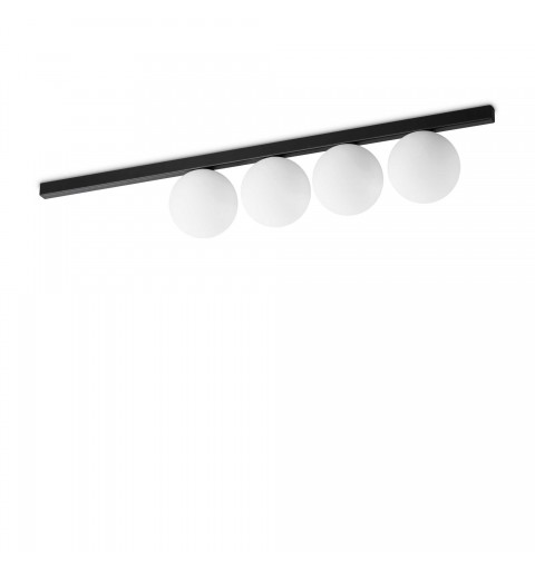 Ideal Lux BINOMIO PL4 NERO Mod. 310688 Lampada Da Soffitto 4 Luci