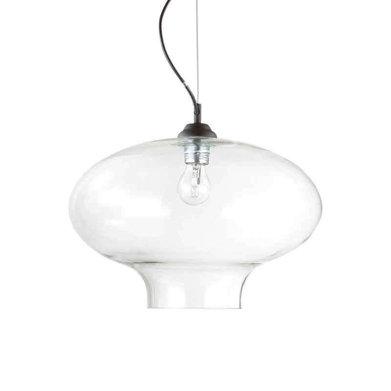 Ideal Lux BISTRO' SP1 ROUND TRASPARENTE Mod. 120898 Lampada A Sospensione 1 Luce