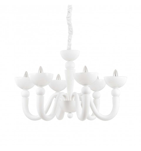 Ideal Lux BON BON SP6 BIANCO Mod. 093994 Lampada A Sospensione 6 Luci