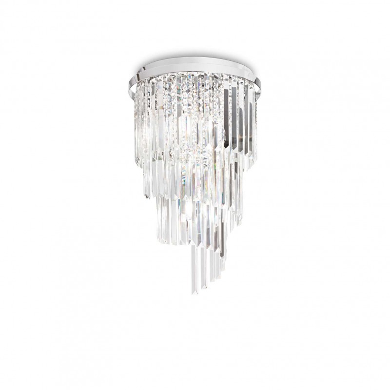 Ideal Lux CARLTON PL8 CROMO Mod. 168920 Lampada Da Soffitto 8 Luci