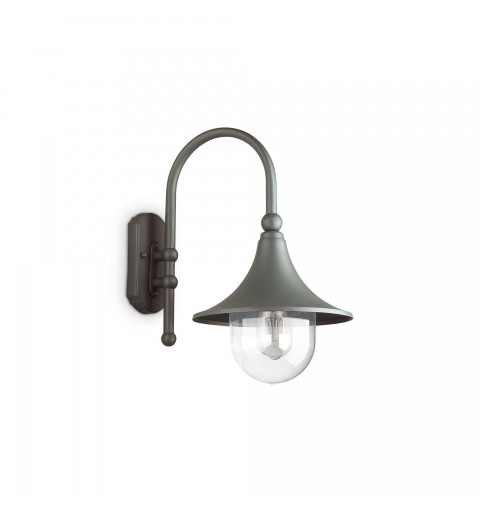 Ideal Lux CIMA AP1 ANTRACITE Mod. 246819 Lampada Da Parete 1 Luce