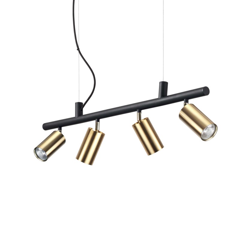 Ideal Lux DYNAMITE SP4 OTTONE Mod. 244624 Lampada A Sospensione 4 Luci