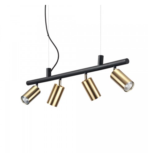 Ideal Lux DYNAMITE SP4 OTTONE Mod. 244624 Lampada A Sospensione 4 Luci