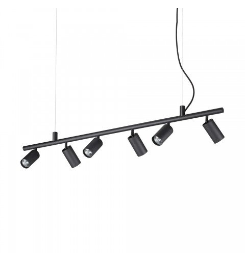 Ideal Lux DYNAMITE SP6 NERO Mod. 231396 Lampada A Sospensione 6 Luci