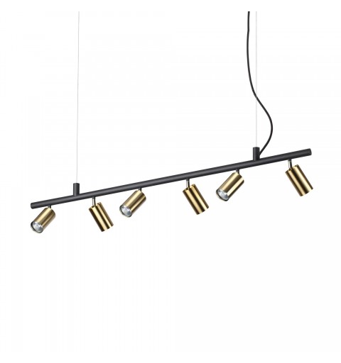 Ideal Lux DYNAMITE SP6 OTTONE Mod. 244648 Lampada A Sospensione 6 Luci