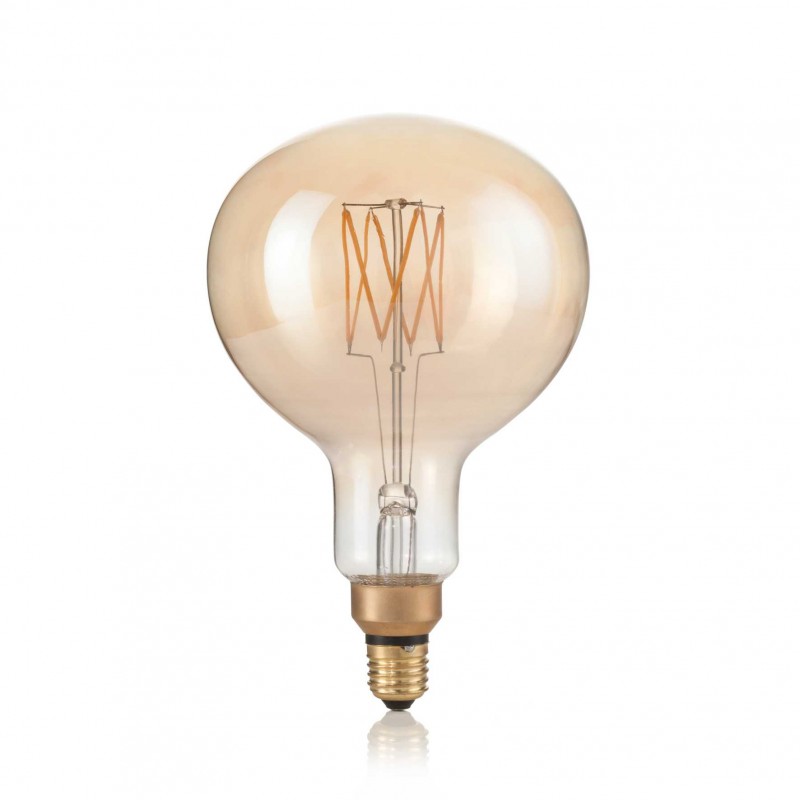 Ideal Lux E27 GLOBO D160 04W 2200K CRI80 AMBRA Mod. 129877 Lampadina