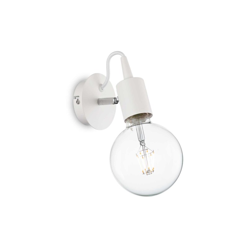 Ideal Lux EDISON AP1 BIANCO Mod. 138374 Lampada Da Parete 1 Luce