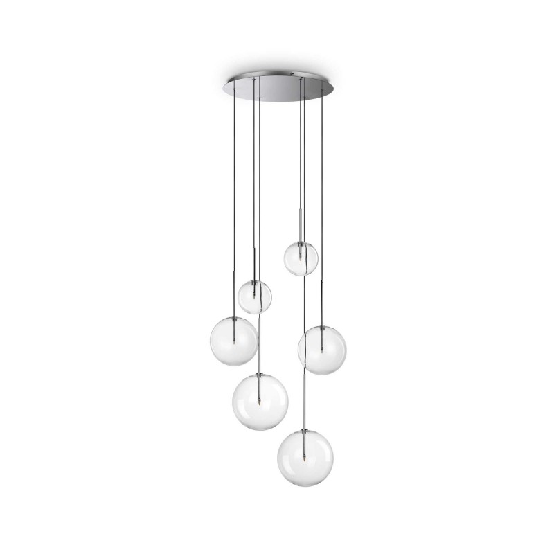 Ideal Lux EQUINOXE SP6 CROMO Mod. 317250 Lampada A Sospensione 6 Luci