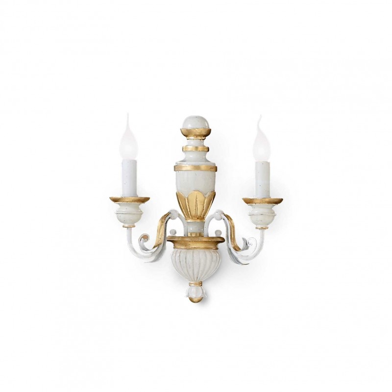 Ideal Lux FIRENZE AP2 BIANCO Mod. 012902 Lampada Da Parete 2 Luci