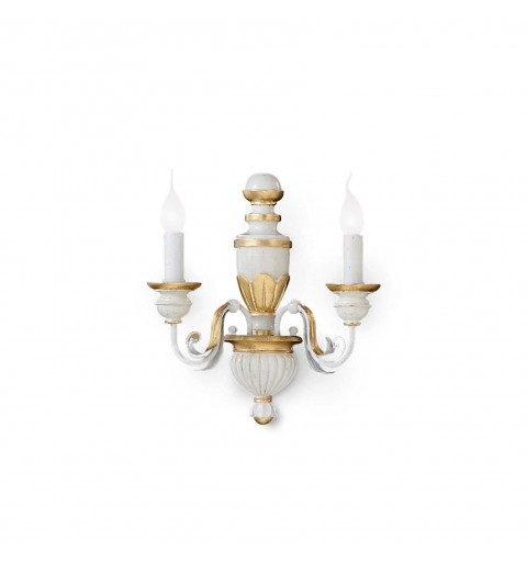 Ideal Lux FIRENZE AP2 BIANCO Mod. 012902 Lampada Da Parete 2 Luci