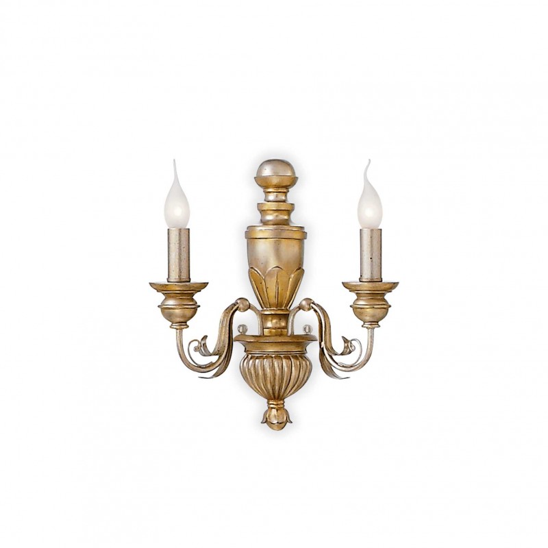 Ideal Lux FIRENZE AP2 ORO Mod. 020846 Lampada Da Parete 2 Luci