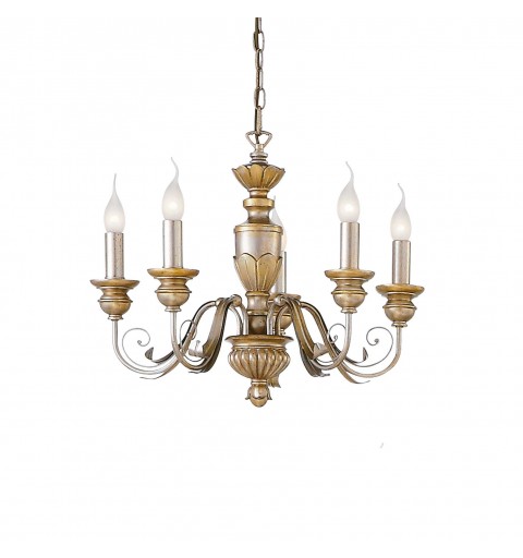 Ideal Lux FIRENZE SP5 ORO Mod. 020822 Lampada A Sospensione 5 Luci