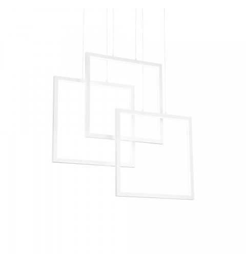 Ideal Lux FRAME SP QUADRATO BIANCO Mod. 253596 Lampada A Sospensione 1 Luce