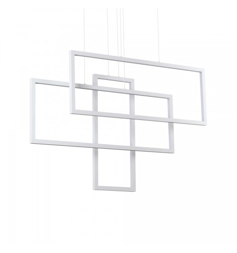 Ideal Lux FRAME SP RETTANGOLO BIANCO Mod. 253589 Lampada A Sospensione 1 Luce