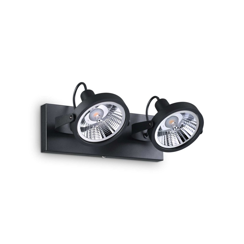 Ideal Lux GLIM PL2 NERO Mod. 200248 Lampada Da Soffitto 2 Luci