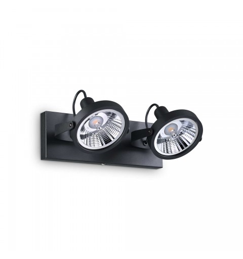 Ideal Lux GLIM PL2 NERO Mod. 200248 Lampada Da Soffitto 2 Luci