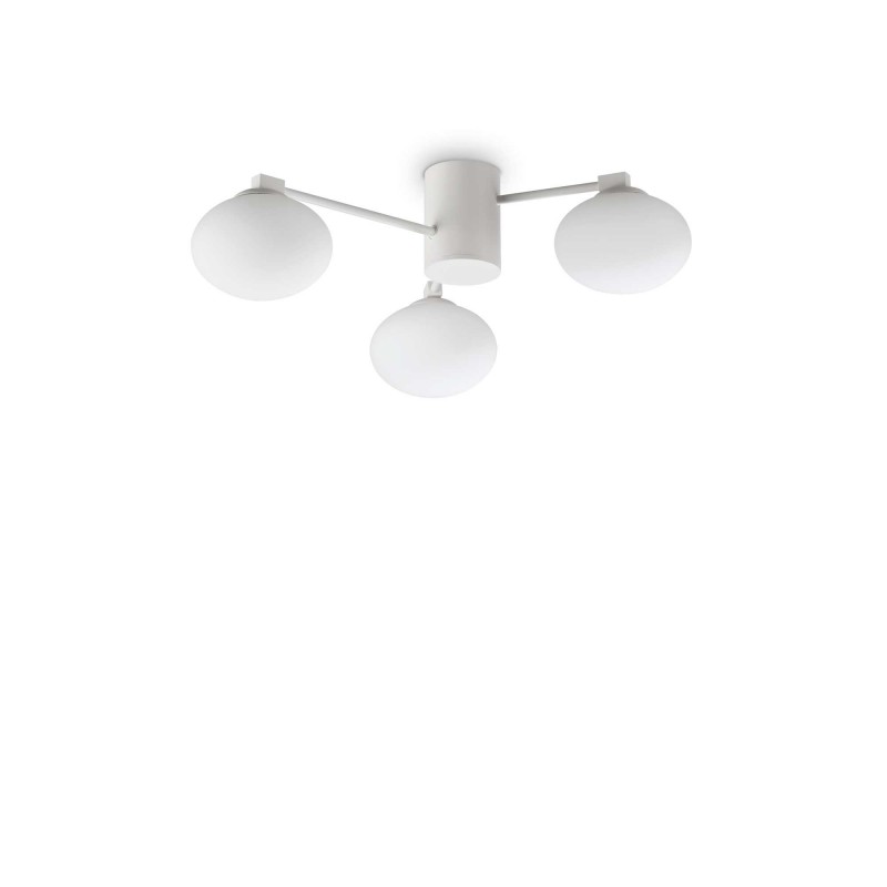 Ideal Lux HERMES PL3 D60 BIANCO Mod. 322667 Lampada Da Soffitto 3 Luci