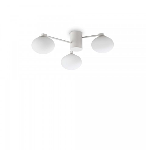 Ideal Lux HERMES PL3 D60 BIANCO Mod. 322667 Lampada Da Soffitto 3 Luci