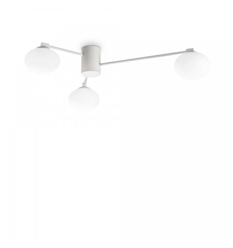 Ideal Lux HERMES PL3 D90 BIANCO Mod. 322674 Lampada Da Soffitto 3 Luci