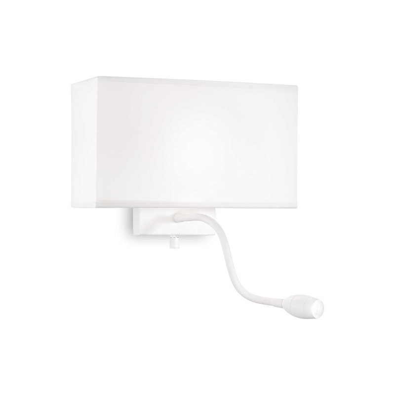 Ideal Lux HOTEL AP2 ALL WHITE Mod. 215693 Lampada Da Parete 2 Luci