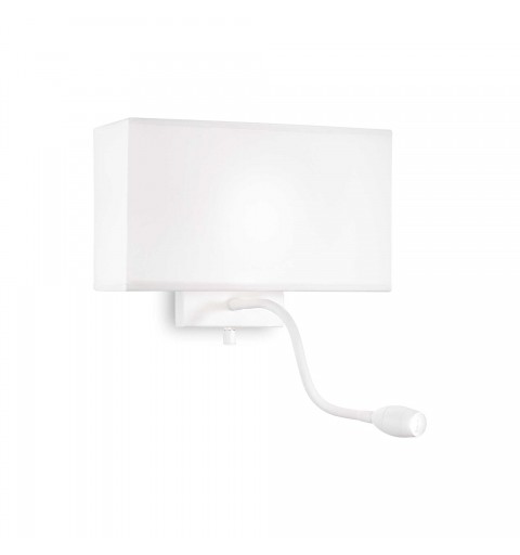 Ideal Lux HOTEL AP2 ALL WHITE Mod. 215693 Lampada Da Parete 2 Luci