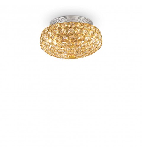 Ideal Lux KING PL3 ORO Mod. 075402 Lampada Da Soffitto 3 Luci