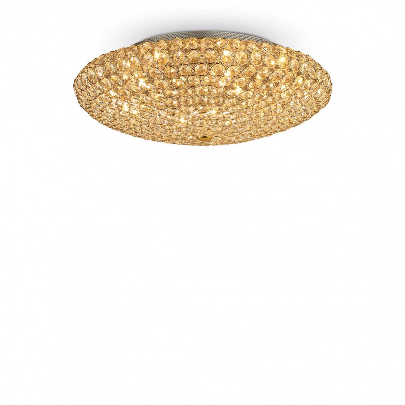 Ideal Lux KING PL9 ORO Mod. 073262 Lampada Da Soffitto 9 Luci