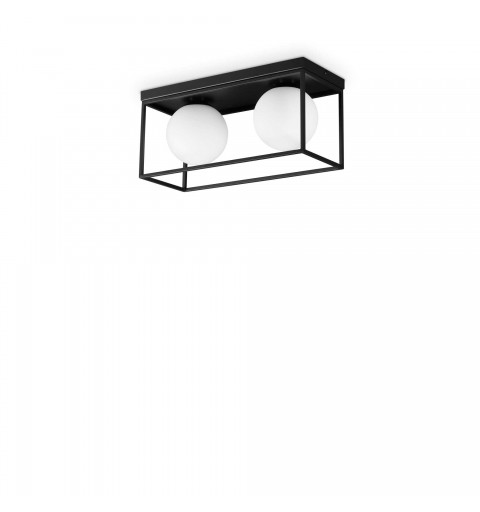 Ideal Lux LINGOTTO PL2 NERO Mod. 304137 Lampada Da Soffitto 2 Luci