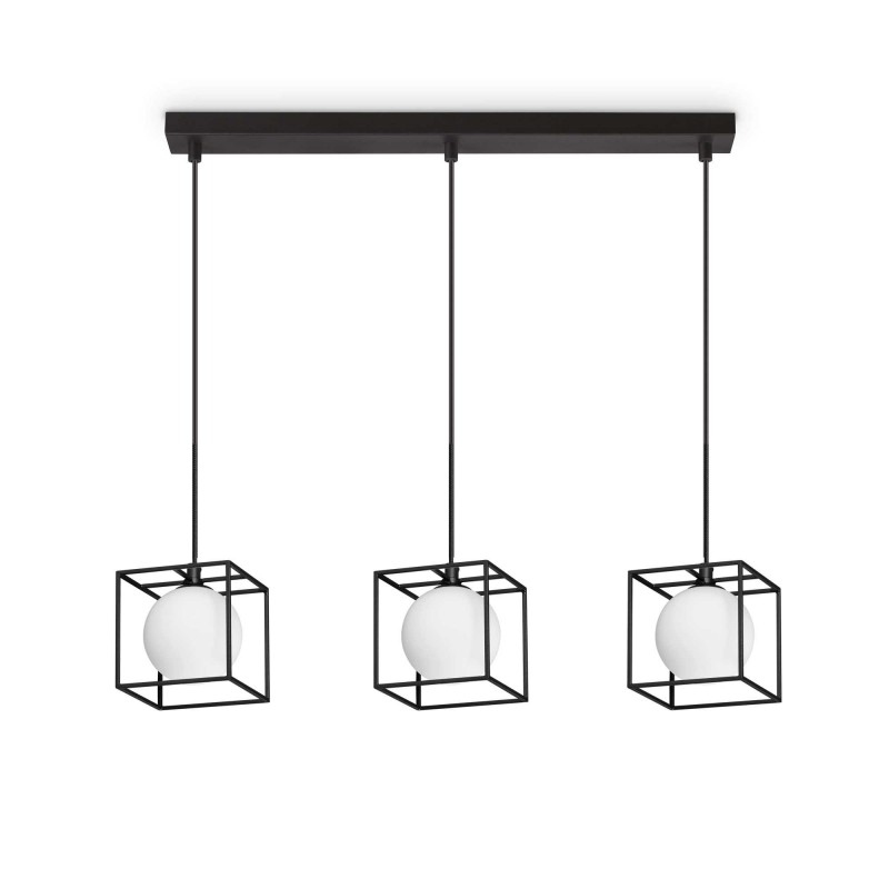 Ideal Lux LINGOTTO SP3 SINGLE NERO Mod. 327846 Lampada A Sospensione 3 Luci