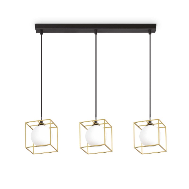 Ideal Lux LINGOTTO SP3 SINGLE OTTONE Mod. 251110 Lampada A Sospensione 3 Luci