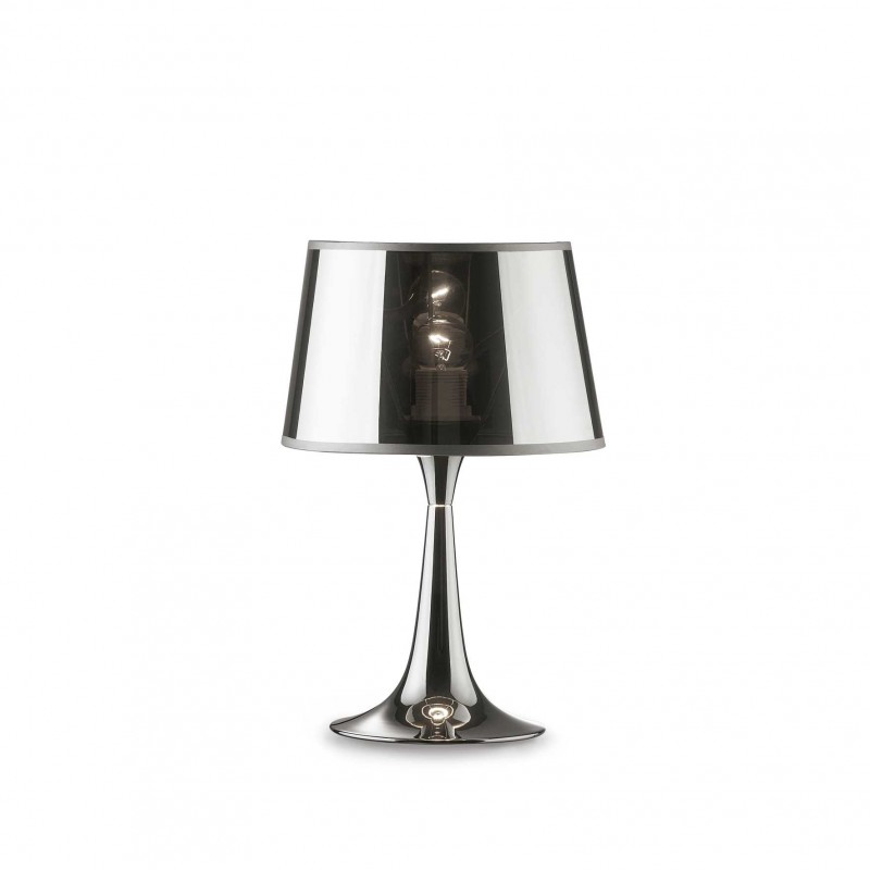 Ideal Lux LONDON TL1 SMALL CROMO Mod. 032368 Lampada Da Tavolo 1 Luce