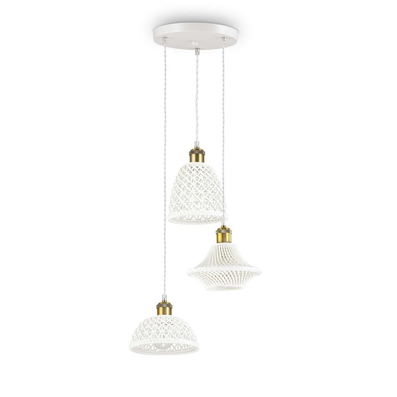 Ideal Lux LUGANO SP3 Mod. 206875 Lampada A Sospensione 3 Luci