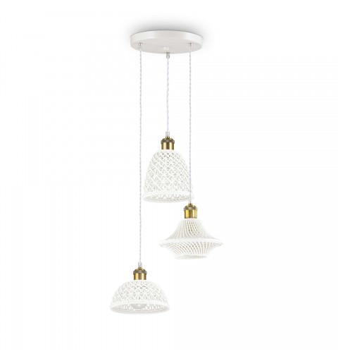 Ideal Lux LUGANO SP3 Mod. 206875 Lampada A Sospensione 3 Luci