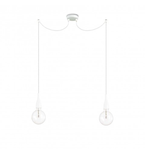 Ideal Lux MINIMAL SP2 BIANCO OPACO Mod. 112718 Lampada A Sospensione 2 Luci