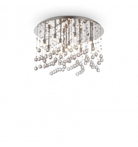 Ideal Lux MOONLIGHT PL12 CROMO Mod. 077802 Lampada Da Soffitto 12 Luci