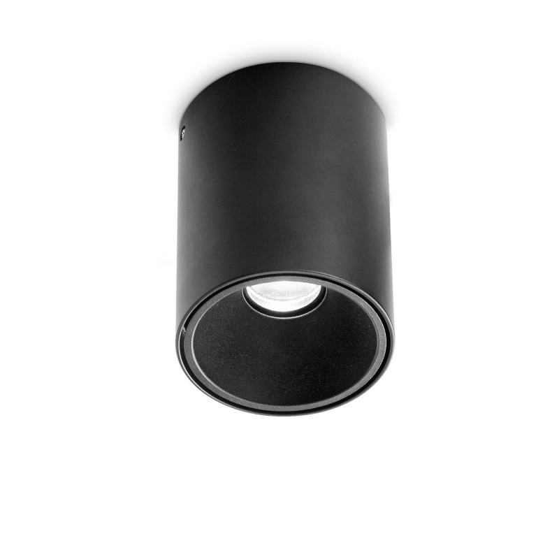 Ideal Lux NITRO PL ROUND D10 NERO Mod. 322711 Lampada Da Soffitto 1 Luce