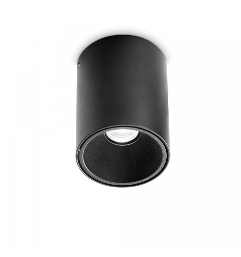 Ideal Lux NITRO PL ROUND D10 NERO Mod. 322711 Lampada Da Soffitto 1 Luce