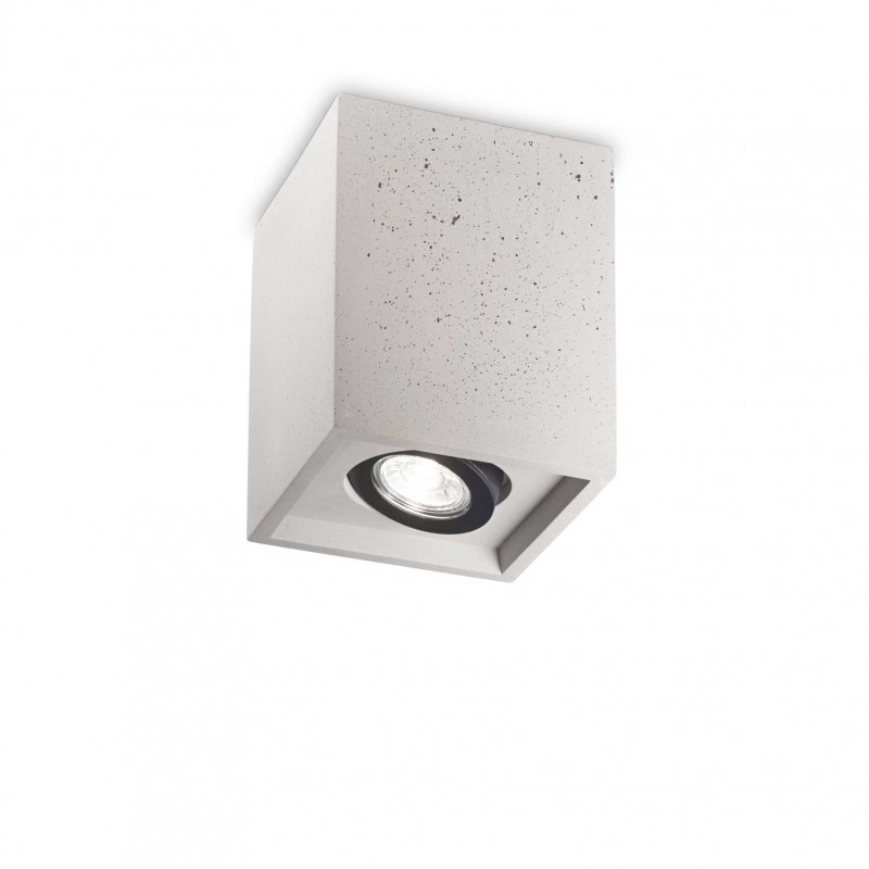 Ideal Lux OAK PL1 SQUARE CEMENTO Mod. 150475 Lampada Da Soffitto 1 Luce