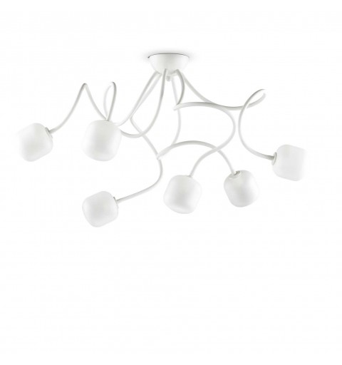 Ideal Lux OCTOPUS PL6 BIANCO Mod. 174921 Lampada Da Soffitto 6 Luci