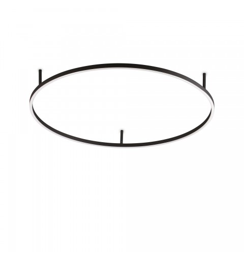 Ideal Lux ORACLE SLIM PL D090 ROUND 3000K ON-OFF BK Mod. 266022 Lampada Da Soffitto 1 Luce