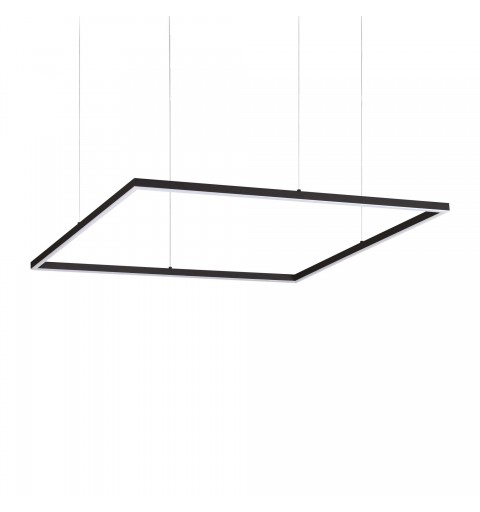 Ideal Lux ORACLE SLIM SP D090 SQUARE 3000K ON-OFF BK Mod. 259208 Lampada A Sospensione 1 Luce