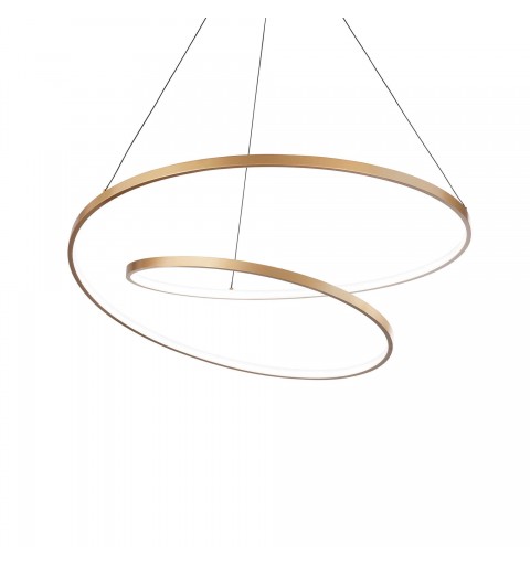 Ideal Lux OZ SP D80 ON-OFF OTTONE Mod. 269467 Lampada A Sospensione 1 Luce